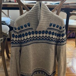 American Eagle Shawl neck men’s cotton sweater long sleeved